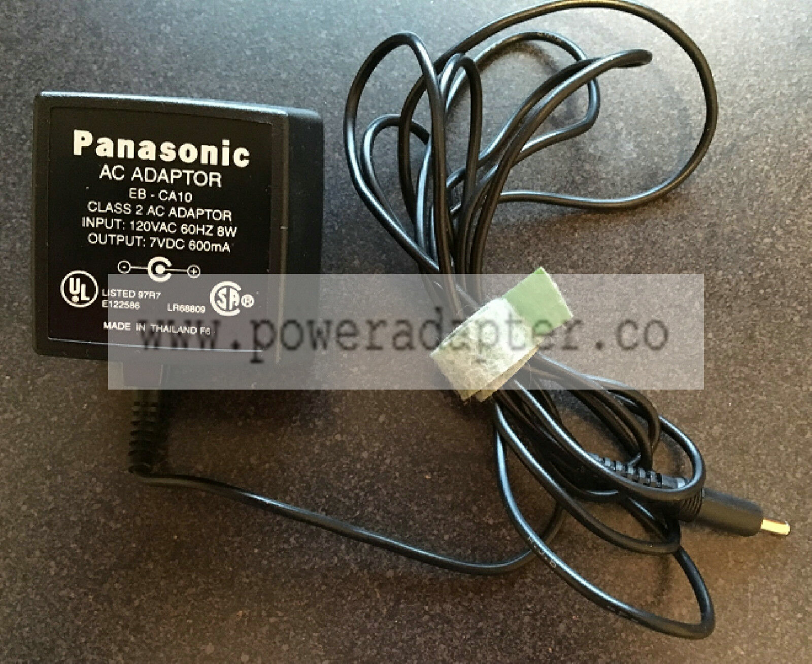 Panasonic AC Adaptor EB-CA10 Cl 2 AC Adaptor, Input 120VAC 60HZ BW, Output 7V DC Model: EB-CA10 Cl 2 AC Adaptor MPN Panasonic AC Adaptor EB-CA10 Cl 2 AC Adaptor, Input 120VAC 60HZ BW, Output 7V DC Model: EB-CA10 Cl 2 AC Adaptor MPN