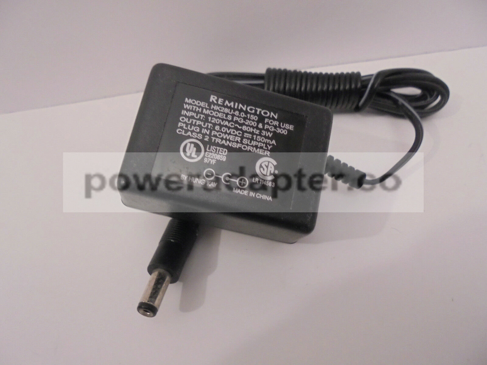 Remington AC Adapter Model HK28U-6.0-150 6ft Condition: new Color: Black Model: HK28U-6.0-150 Brand: Remington M Remington AC Adapter Model HK28U-6.0-150 6ft Condition: new Color: Black Model: HK28U-6.0-150 Brand: Remington M