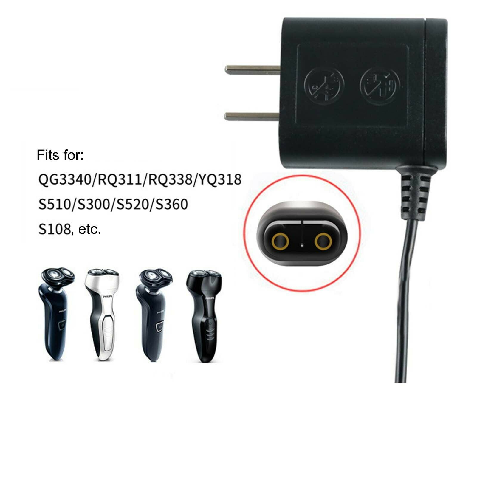 Shaver Charge Cable US Plug Power Cord Adapter For Razor QP2520 S528 Shaver New Shaver Charge Cable US Plug Power Cord Adapter For Razor QP2520 S528 Shaver New