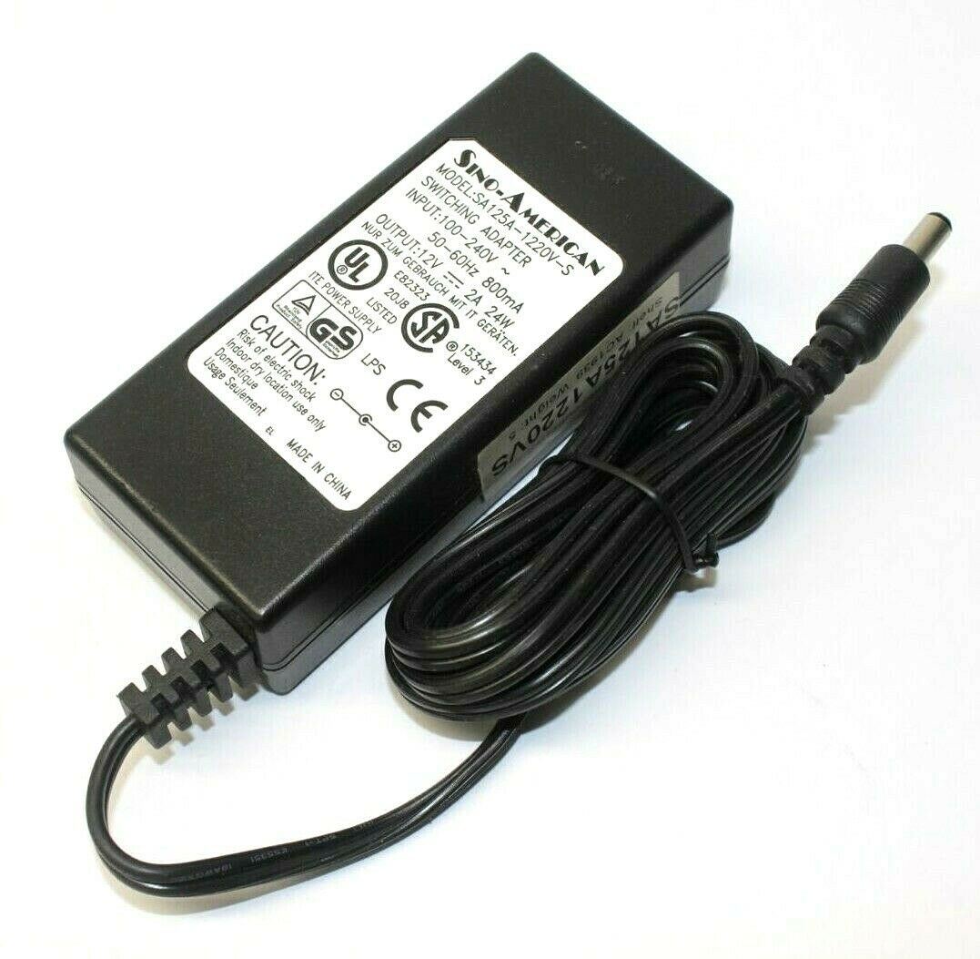 Sino-American SA125A-1220V-S Switching AC Adapter Power Supply Output 12V 2A Brand: Sino American Type: Adapter MP Sino-American SA125A-1220V-S Switching AC Adapter Power Supply Output 12V 2A Brand: Sino American Type: Adapter MP