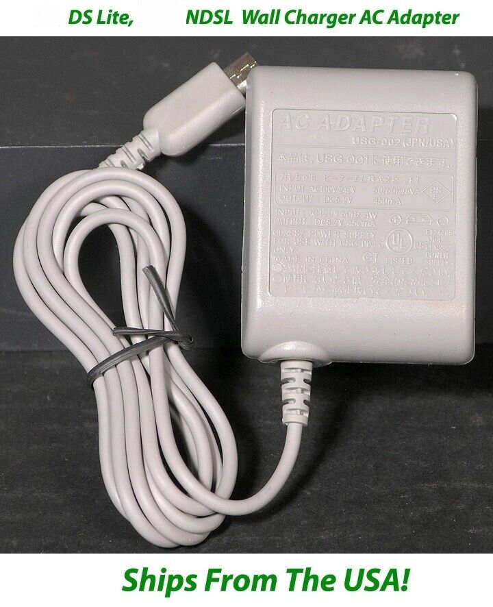 New For Nintendo USG-001 USG-002 DS Lite, NDSL Wall Charger AC Adapter Features Ergonomic Custom Bundle No MPN USG-001 New For Nintendo USG-001 USG-002 DS Lite, NDSL Wall Charger AC Adapter Features Ergonomic Custom Bundle No MPN USG-001