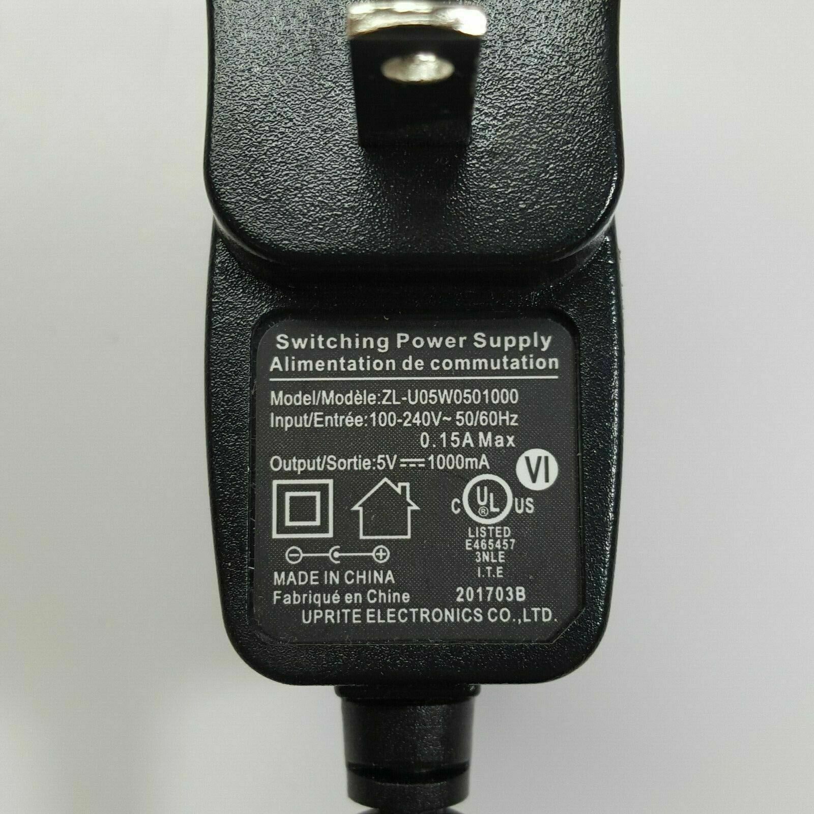 AC DC Power Supply Adapter Charger 5V 1000MA 1A ZL-U05W0501000 USA Type: Adapter Features: Powered Cable Length: AC DC Power Supply Adapter Charger 5V 1000MA 1A ZL-U05W0501000 USA Type: Adapter Features: Powered Cable Length: