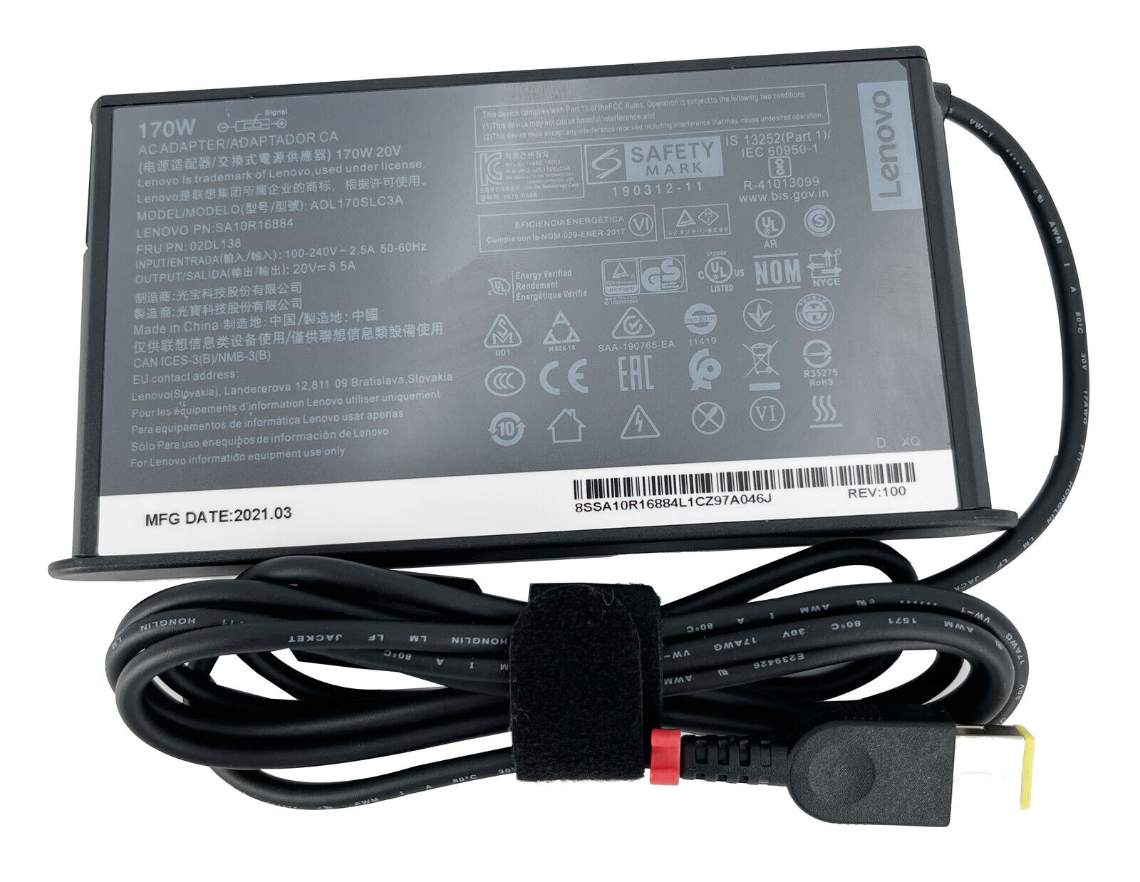 20V 8.5A 170W USB ADL170SLC3A AC Adapter Charger For Lenovo LEGION 5 I5-10300H Brand: lenovo Type: Power Adapter Com 20V 8.5A 170W USB ADL170SLC3A AC Adapter Charger For Lenovo LEGION 5 I5-10300H Brand: lenovo Type: Power Adapter Com