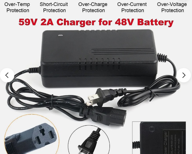 48V 2A US Plug Lead Acid Battery Charger Power Supply for Electric Bicycle Bike Max. Output Power 120W Current 2A Type 48V 2A US Plug Lead Acid Battery Charger Power Supply for Electric Bicycle Bike Max. Output Power 120W Current 2A Type