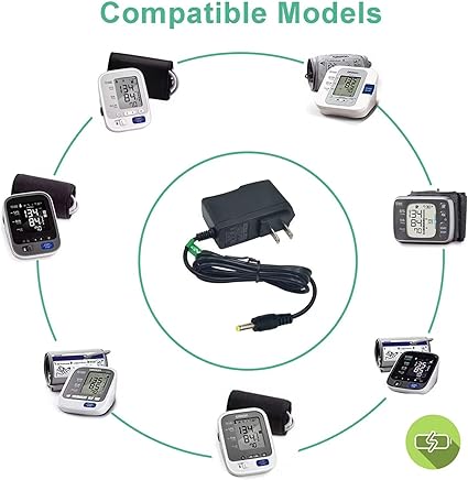 New AC Replacement Adapter Fit for Omron Healthcare Upper Arm Blood Pressure Monitor 5, 7,10 Series - Power Supply Charg New AC Replacement Adapter Fit for Omron Healthcare Upper Arm Blood Pressure Monitor 5, 7,10 Series - Power Supply Charg