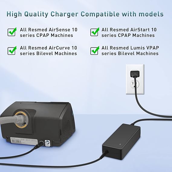 24V Power Supply Cord for Resmed Airsense 10 CPAP Machine & AirCurve Resmed S10 Series, ResMed Airsense 10 Air Sense S10 24V Power Supply Cord for Resmed Airsense 10 CPAP Machine & AirCurve Resmed S10 Series, ResMed Airsense 10 Air Sense S10