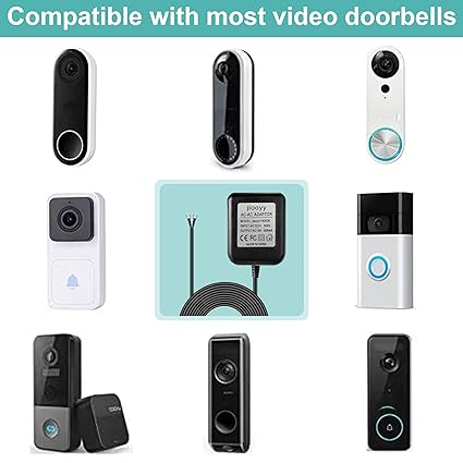 18V500mA Doorbell Transformer - Video Doorbell Power Adapter, for Ring Video Doorbell Pro and Ring Video Doorbell 2, Com 18V500mA Doorbell Transformer - Video Doorbell Power Adapter, for Ring Video Doorbell Pro and Ring Video Doorbell 2, Com