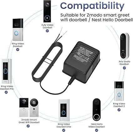 18V Power Adapter for Video Doorbell Power Supply for The Ring Video Doorbell and Ring Video Doorbell 2 & Ring Video Doo 18V Power Adapter for Video Doorbell Power Supply for The Ring Video Doorbell and Ring Video Doorbell 2 & Ring Video Doo