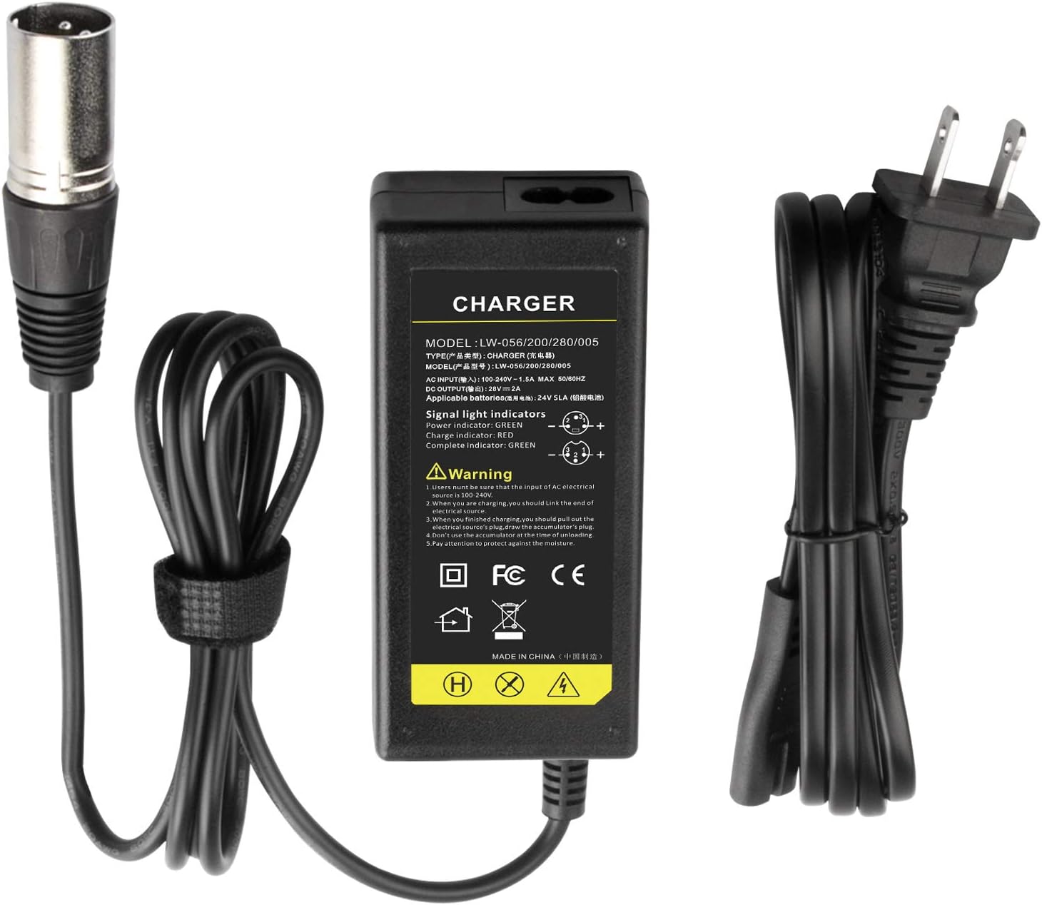 28V 2A 56W Electric ScooterBike Battery Charger XLR Plug AC Adapter Power Supply Color black Output Voltage 24 Volts In 28V 2A 56W Electric ScooterBike Battery Charger XLR Plug AC Adapter Power Supply Color black Output Voltage 24 Volts In