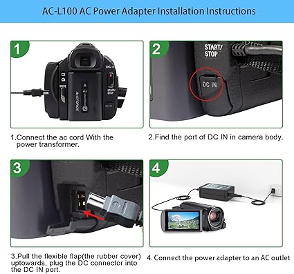 AC-L100 for Sony Handycam Camcorder Charger Cord Power Supply Adapter, fit for Sony Hi8 DCR TRV128 TRV103 TRV130 TRV150, AC-L100 for Sony Handycam Camcorder Charger Cord Power Supply Adapter, fit for Sony Hi8 DCR TRV128 TRV103 TRV130 TRV150,