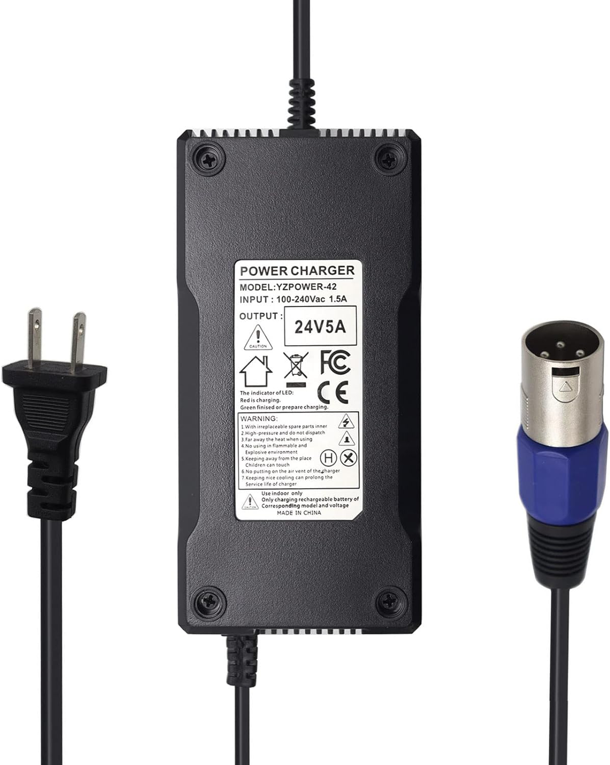 24V 5A Battery Charger for EA1065, S150 180 X-CEL, Jazzy 1107 614HD Smart Automatic Color Golden Output Voltage 24 Volt 24V 5A Battery Charger for EA1065, S150 180 X-CEL, Jazzy 1107 614HD Smart Automatic Color Golden Output Voltage 24 Volt
