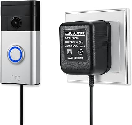 Power Supply Adapter for The All-New Ring Battery Doorbell 2024, Ring Battery Doorbell Plus/Pro, Ring Video Doorbell 2/1 Power Supply Adapter for The All-New Ring Battery Doorbell 2024, Ring Battery Doorbell Plus/Pro, Ring Video Doorbell 2/1