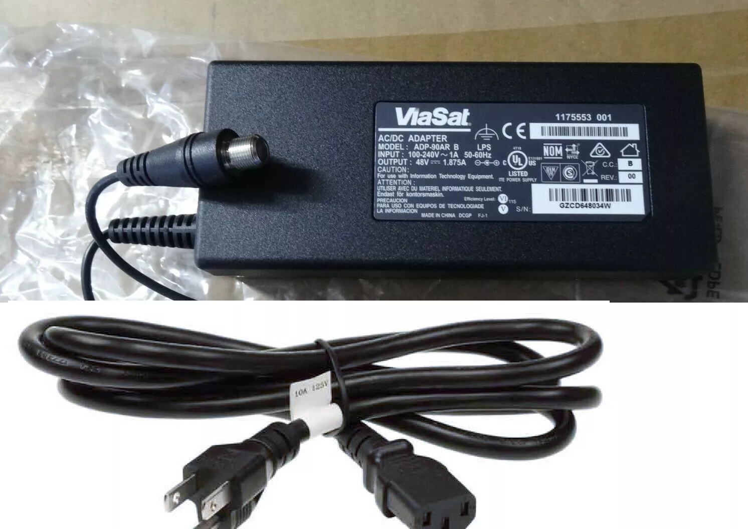 Genuine Original ViaSat AC Adapter Power Supply ADP-90AR B 48V RM4100N RM5110 ORIGINAL VIASAT SATELLITE MODEM AC ADAPTE Genuine Original ViaSat AC Adapter Power Supply ADP-90AR B 48V RM4100N RM5110 ORIGINAL VIASAT SATELLITE MODEM AC ADAPTE