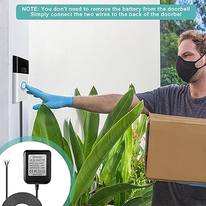 18V500mA Doorbell Transformer - Video Doorbell Power Adapter, for Ring Video Doorbell Pro and Ring Video Doorbell 2, Com 18V500mA Doorbell Transformer - Video Doorbell Power Adapter, for Ring Video Doorbell Pro and Ring Video Doorbell 2, Com