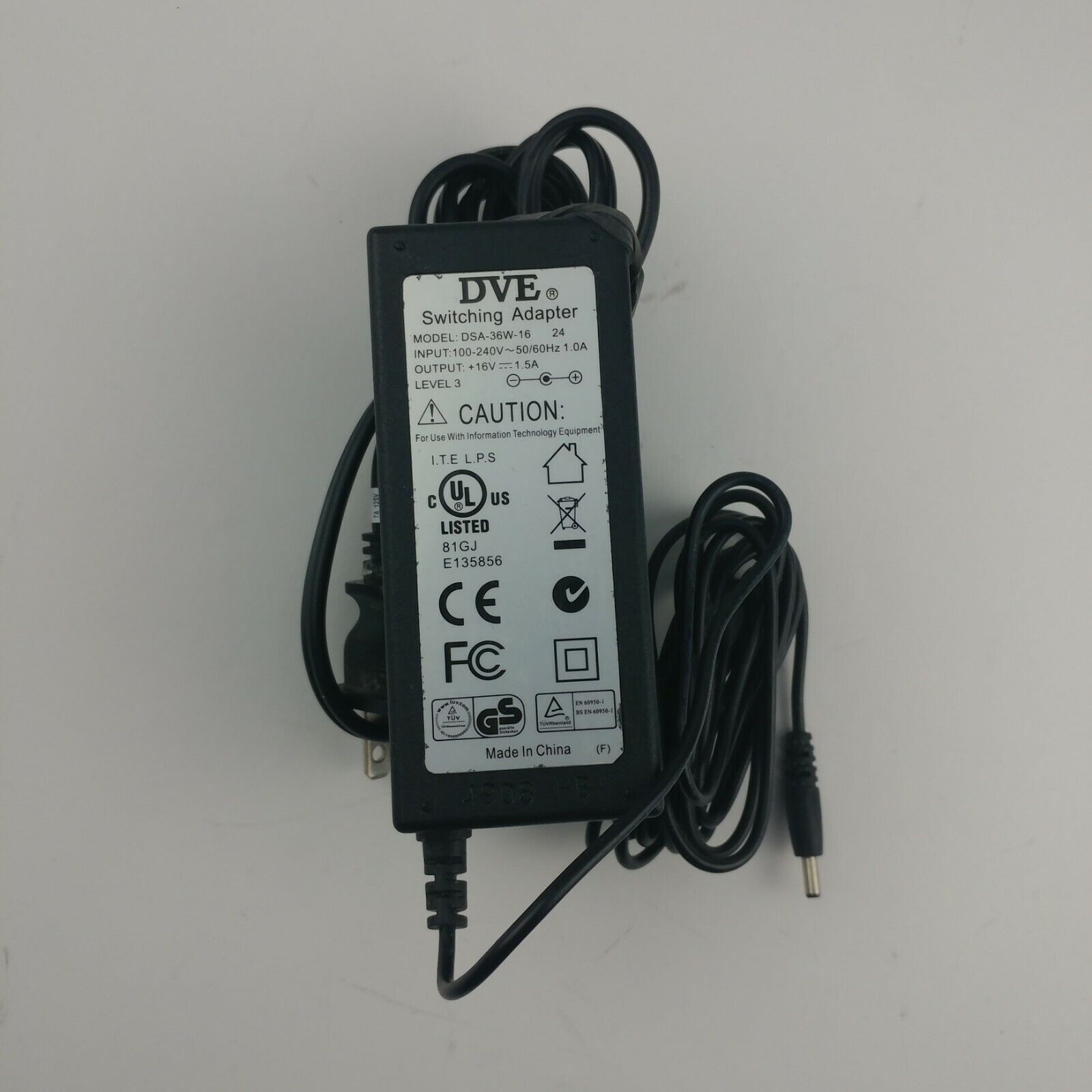 OEM DVE Switching Power Supply 12V 2.5A AC/DC Adapter DSA-36W-12 30 With Cord Connection Split/Duplication: 1:2 Type: OEM DVE Switching Power Supply 12V 2.5A AC/DC Adapter DSA-36W-12 30 With Cord Connection Split/Duplication: 1:2 Type: