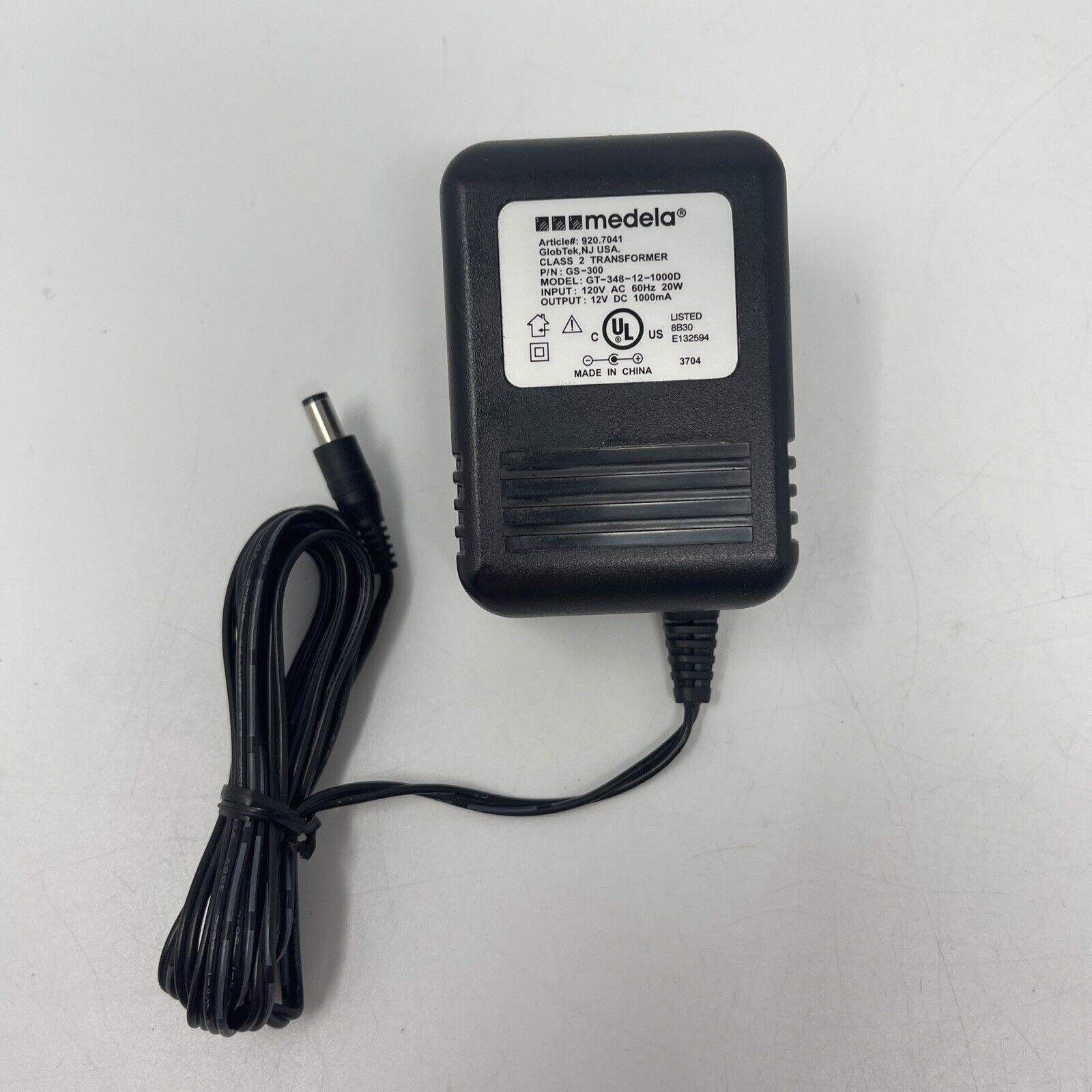 Medela 920.7041 AC Adapter Power Supply 12V 1000mA GS-300 GT-348-12-1000D Bundle Description: AC Adapter Power Supply Medela 920.7041 AC Adapter Power Supply 12V 1000mA GS-300 GT-348-12-1000D Bundle Description: AC Adapter Power Supply