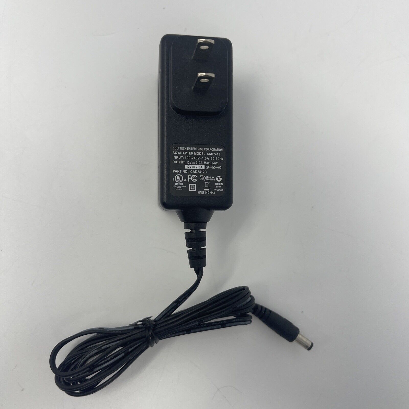 Solytech CAD2412 12V 2A 2.0A 2000mA Power Supply AC Adapter Charger Cable Brand: Solytech Type: AC/DC Adapter Conn Solytech CAD2412 12V 2A 2.0A 2000mA Power Supply AC Adapter Charger Cable Brand: Solytech Type: AC/DC Adapter Conn