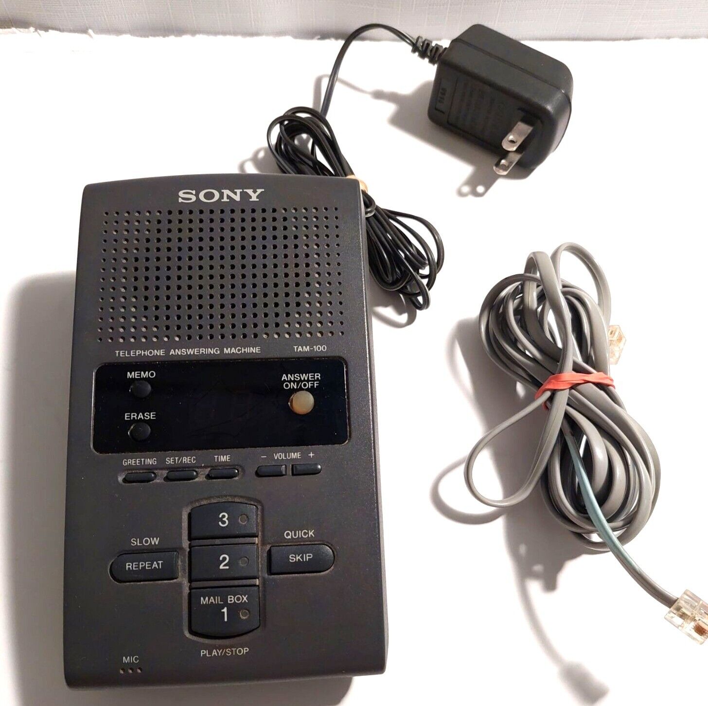 Genuine SONY (Tam-100) 3 Message Boxes Telephone Answering Machine Power Adapter Connectors AC Adapter Brand Sony Type A Genuine SONY (Tam-100) 3 Message Boxes Telephone Answering Machine Power Adapter Connectors AC Adapter Brand Sony Type A
